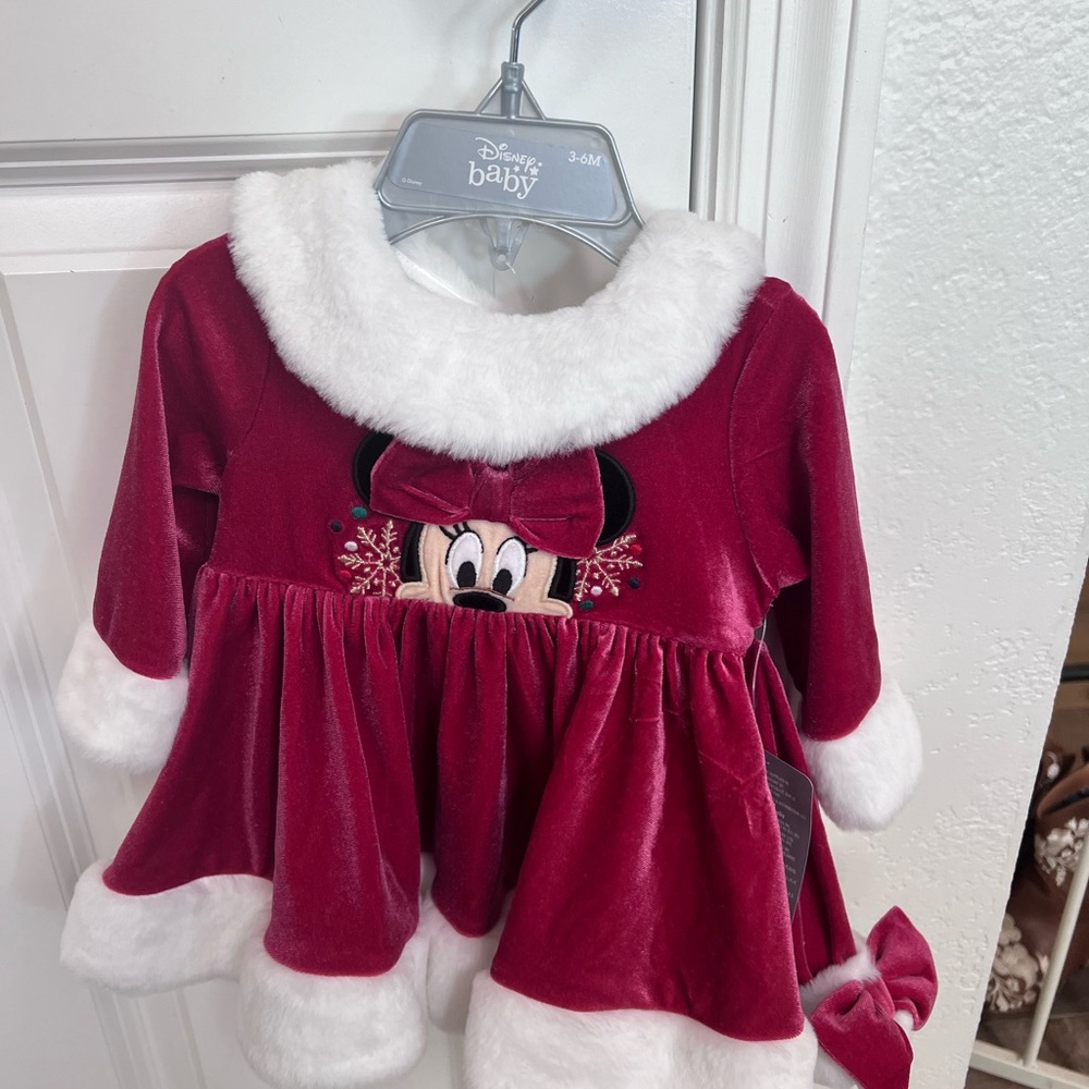 Minnie Mouse Santa Dress, Hat, & Stockings - Picture 4 of 8
